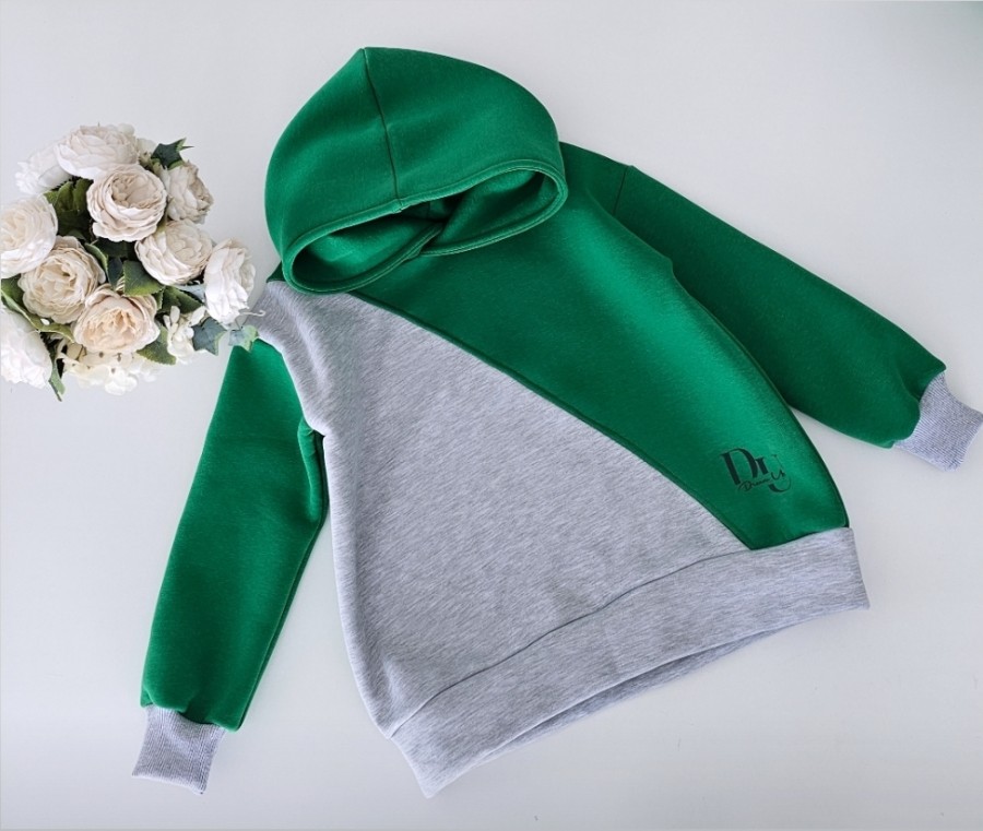 Džemperis "Žalia/pilka"