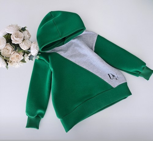 Džemperis "Žalia/pilka"