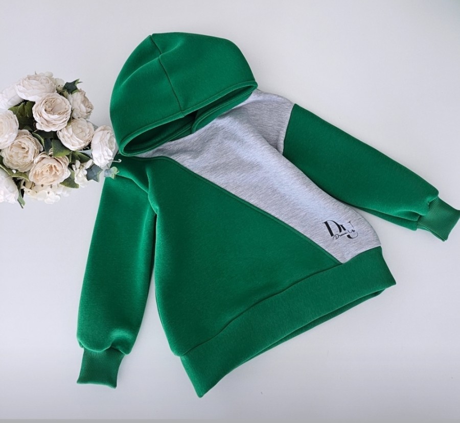 Džemperis "Žalia/pilka"